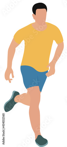 Hombre corriendo. Fondo transparente