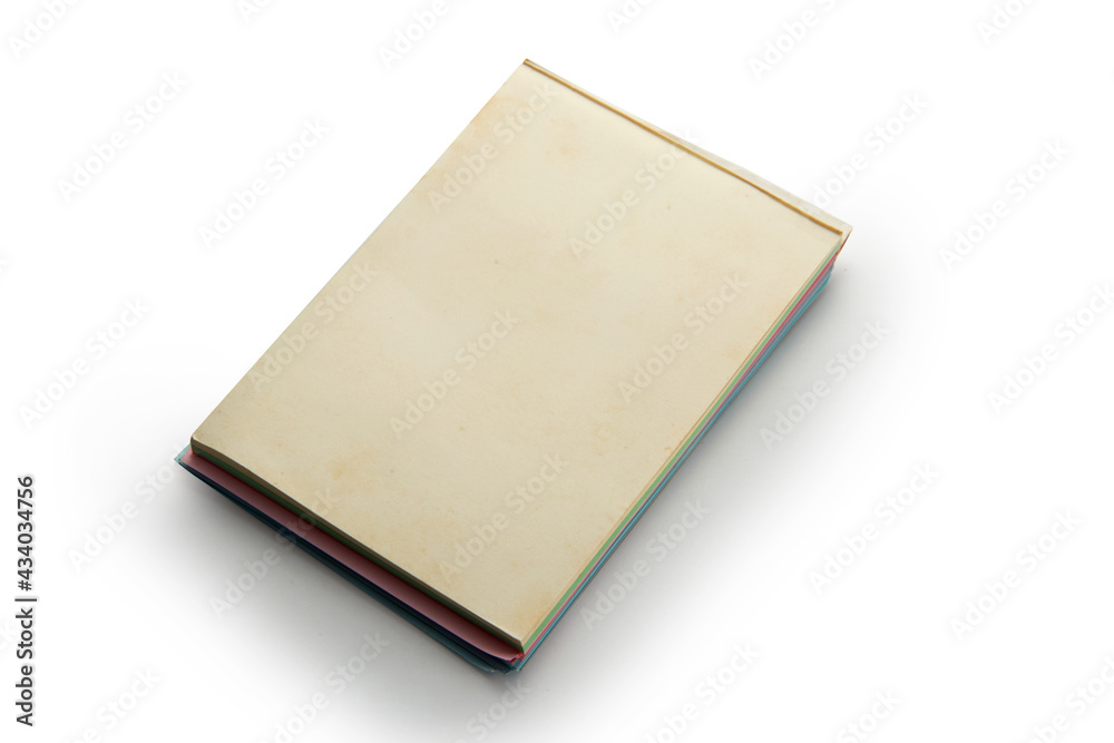 blank note pad with clipping path on white background blank note pad with clipping path on white background