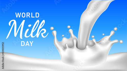World Milk Day background illustration