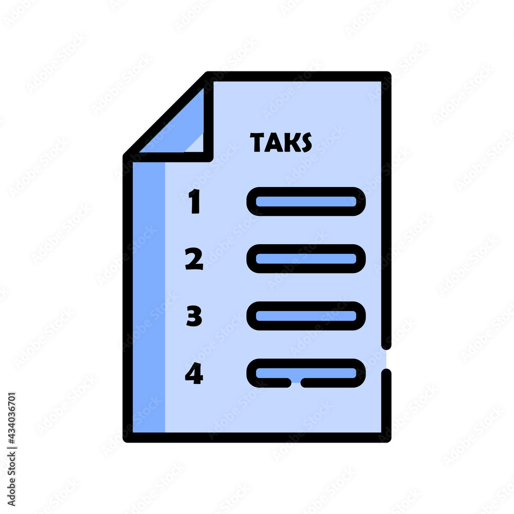 file taks icon. taks vector, file with taks and number are light blue file taks icon. taks vector, file with taks and number are light blue