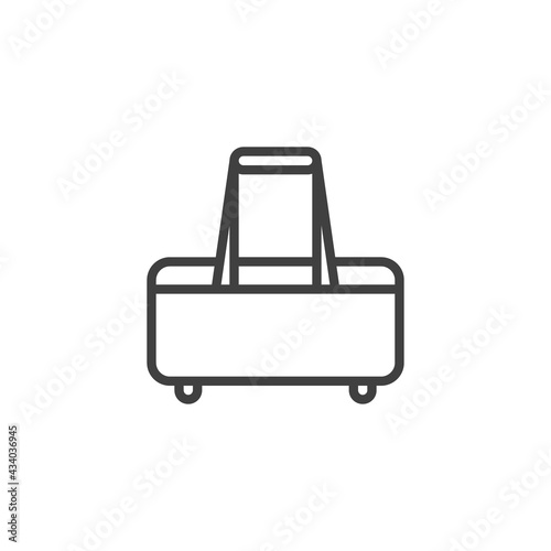 Travel bag line icon