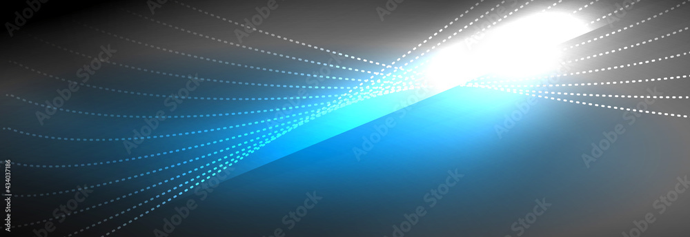 Neon shiny color background with light glowing wave line particles. Wallpaper background, design templates for business or technology presentations, internet posters or web brochure covers Neon shiny color background with light glowing wave line particles. Wallpaper background, design templates for business or technology presentations, internet posters or web brochure covers
