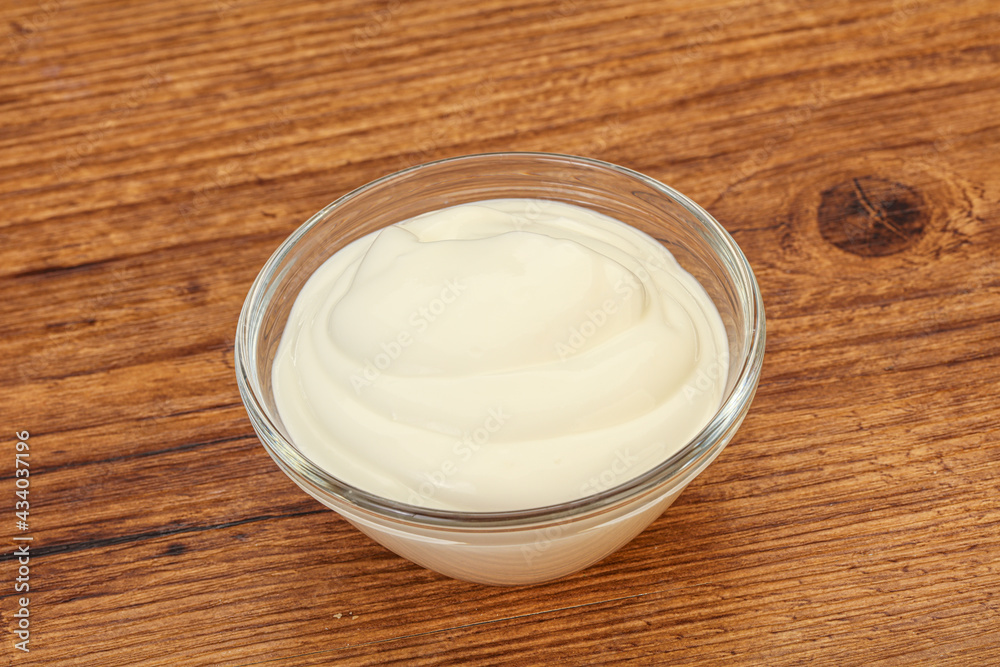 Sour cream in the bowl Sour cream in the bowl
