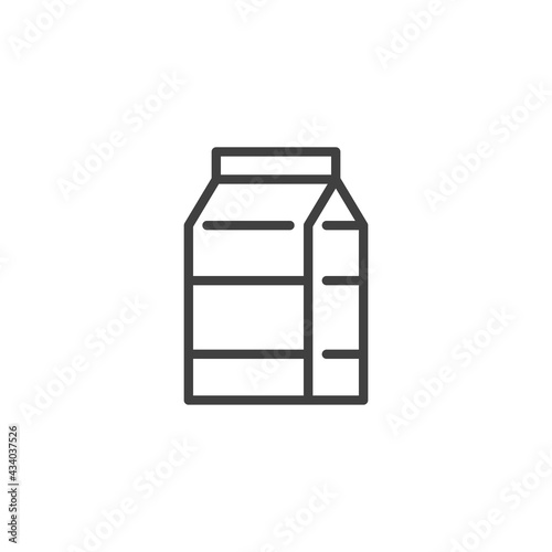 Milk package line icon