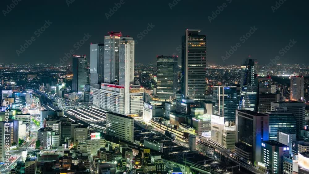 都市と交通 夜景 タイムラプス 都市と交通 夜景 タイムラプス