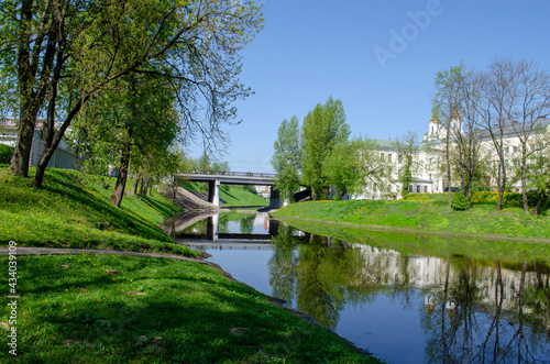 river and bridge in the city