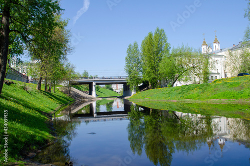 river and bridge in the city