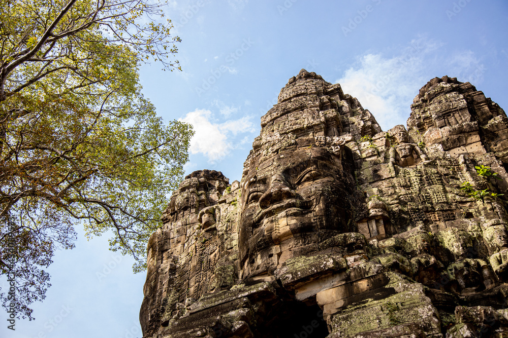 Gate at the ancient temple of Angkor Wat, Siem Reap, Cambodia