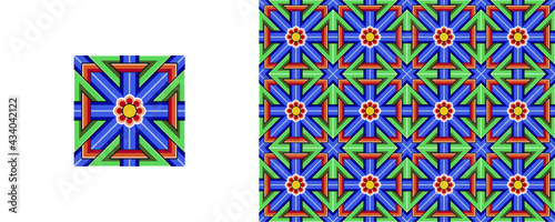 Korean traditional decorative patterns of temples.