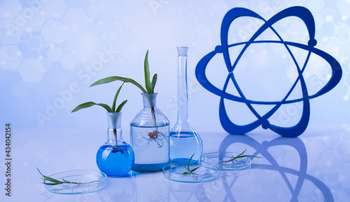 Atom, Laboratory glassware, genetically modified plant