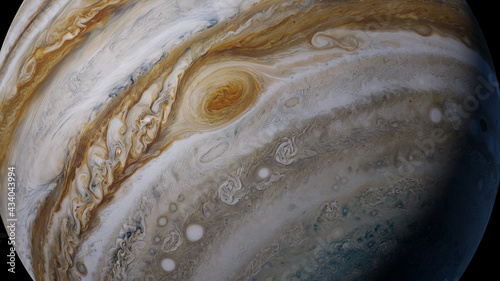 Fotografia, Obraz Jupiter giant planet in high definition quality