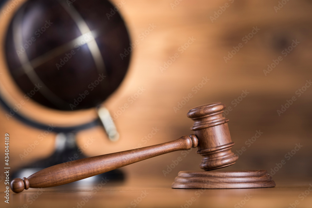 Globe, Law and justice concept Globe, Law and justice concept