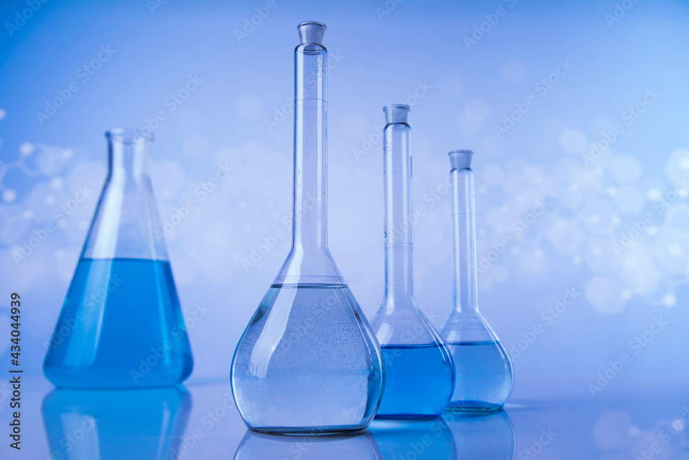 Glassware, Laboratory beakers,Science experiment Glassware, Laboratory beakers,Science experiment