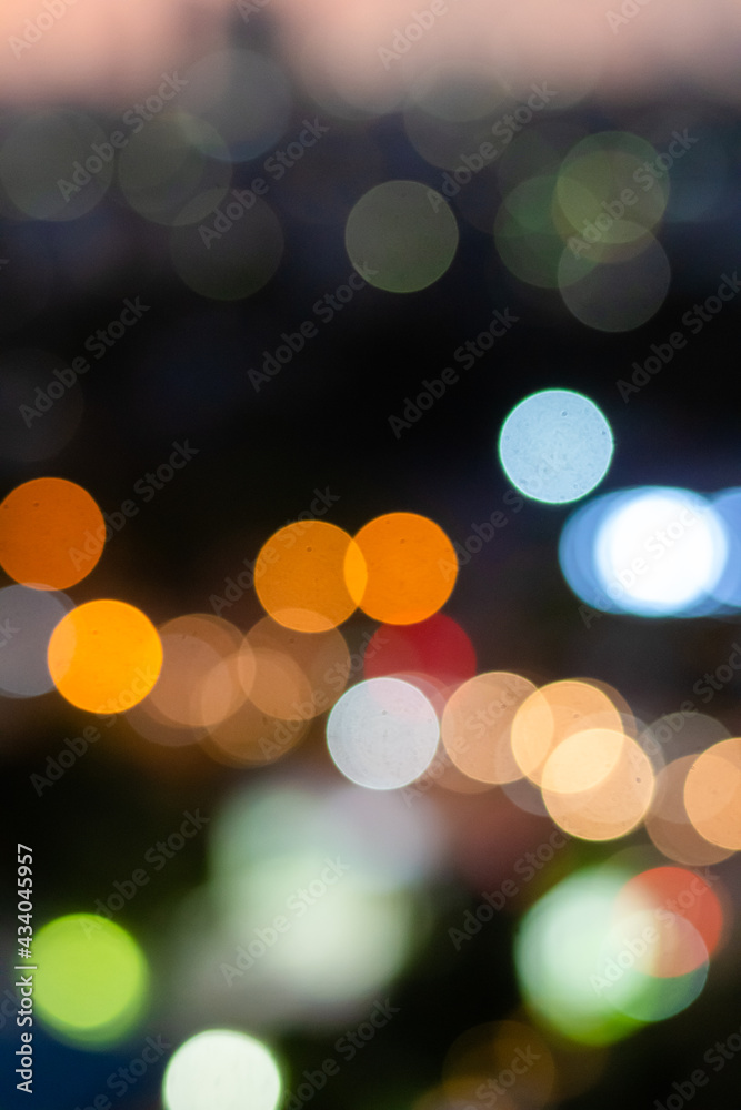 night abstract - the out of focus of the light in the night
