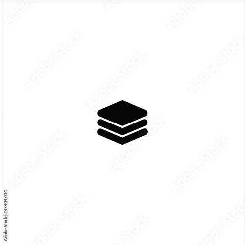 Layers icon, Three levels stacked on top of each other