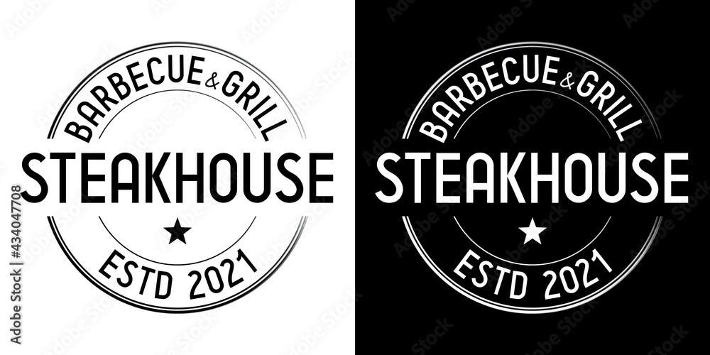 Steakhouse, barbecue, grill - vector logo