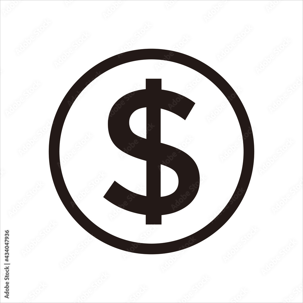 money coin dollar icon logo isolated. design template, vector illustration. money coin dollar icon logo isolated. design template, vector illustration.