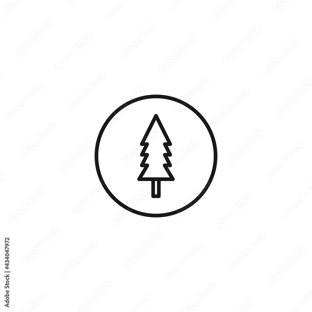 Pine tree icon. Vector illustration Pine tree icon. Vector illustration