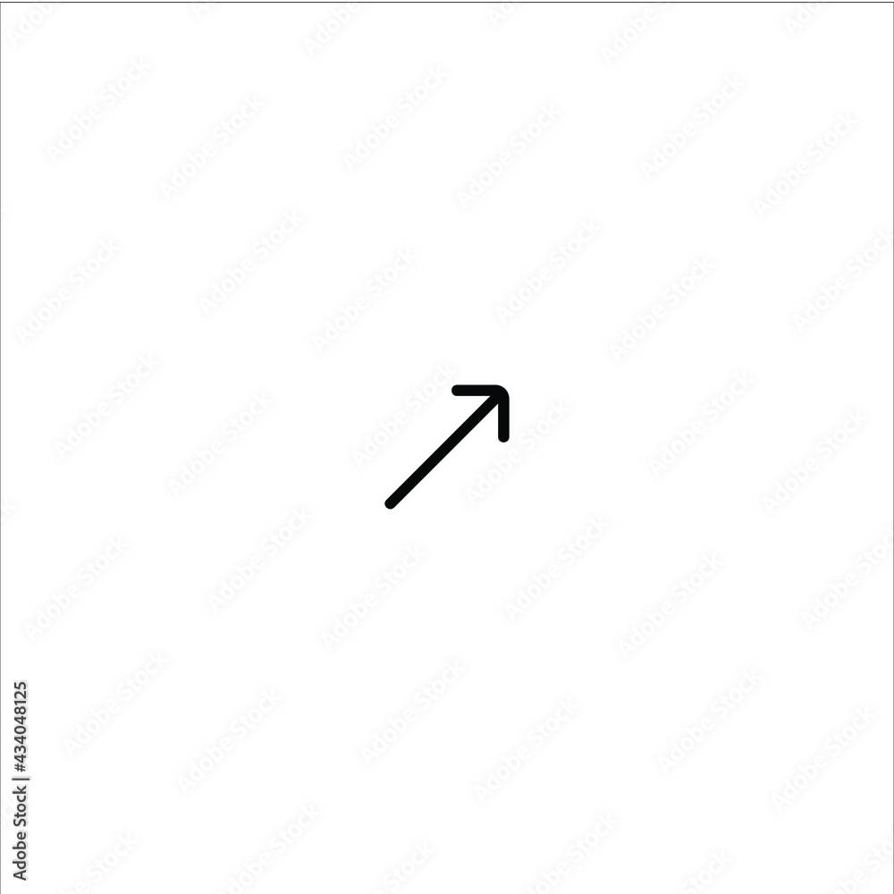 Up right arrow icon. Diagonal arrow vector icon Up right arrow icon. Diagonal arrow vector icon