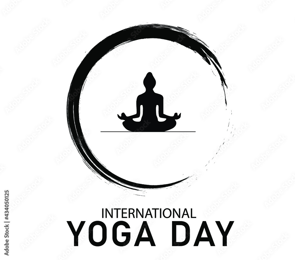 21 june-international yoga day,paper cut yoga body posture, human silhouette and sun rays, vector illustration - Vector- set of yoga pose.