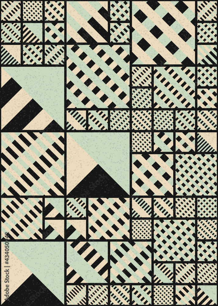 Abstract Geometric Pattern generative computational art illustration