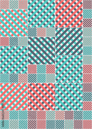 Abstract Geometric Pattern generative computational art illustration