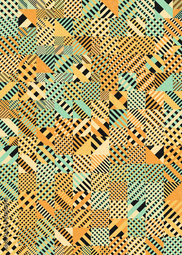 Abstract Geometric Pattern generative computational art illustration