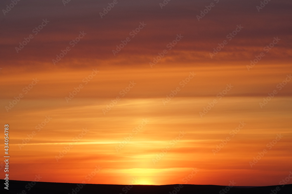 Scenic sunset sky, natural background
