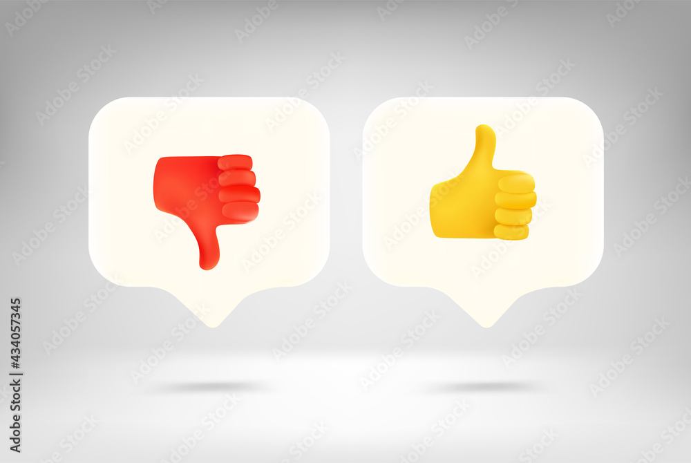 Social media icons vector set. good or bad Social media icons vector set. good or bad