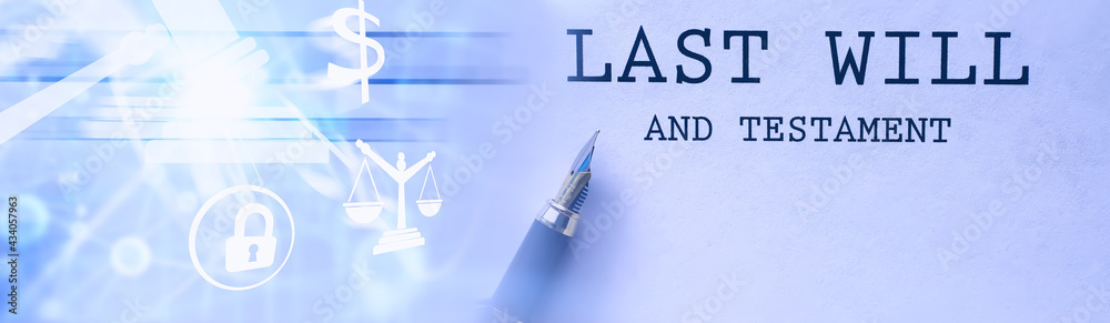 Legal concept. The procedure for writing the last will. Papers with testament on the table. Registration of the last will and testament. Legal concept. The procedure for writing the last will. Papers with testament on the table. Registration of the last will and testament.