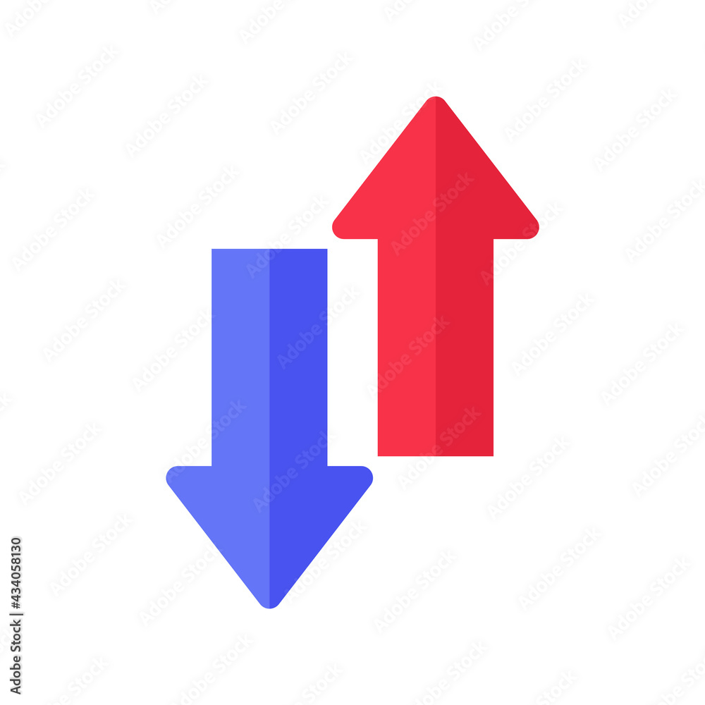 arrow icon, flat business management icons for loading isolated on white background arrow icon, flat business management icons for loading isolated on white background