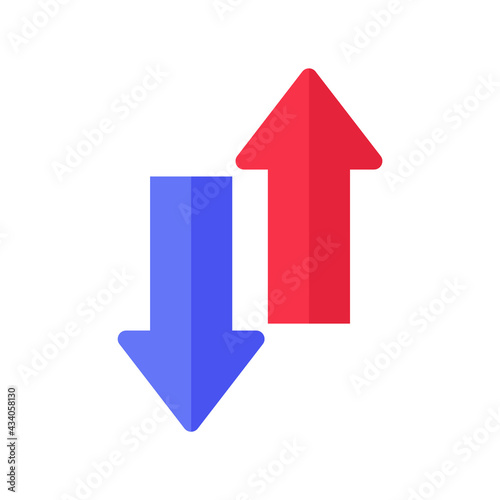 Free Download arrow icon, flat business management icons for loading isolated on white background - GFXLoad