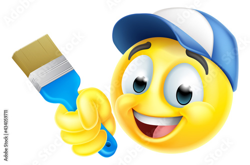 Painter Decorator Handyman Emoticon Emoji Icon photo