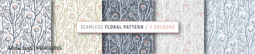 Floral Pattern / 5 Colours 