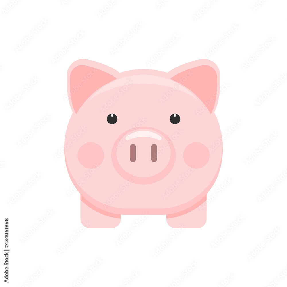 Piggy bank icon isolated on white background. Vector illustration. Piggy bank icon isolated on white background. Vector illustration.