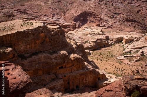 One of the 'off-beaten track' less known rock-cut structures at Petra, Jordan.