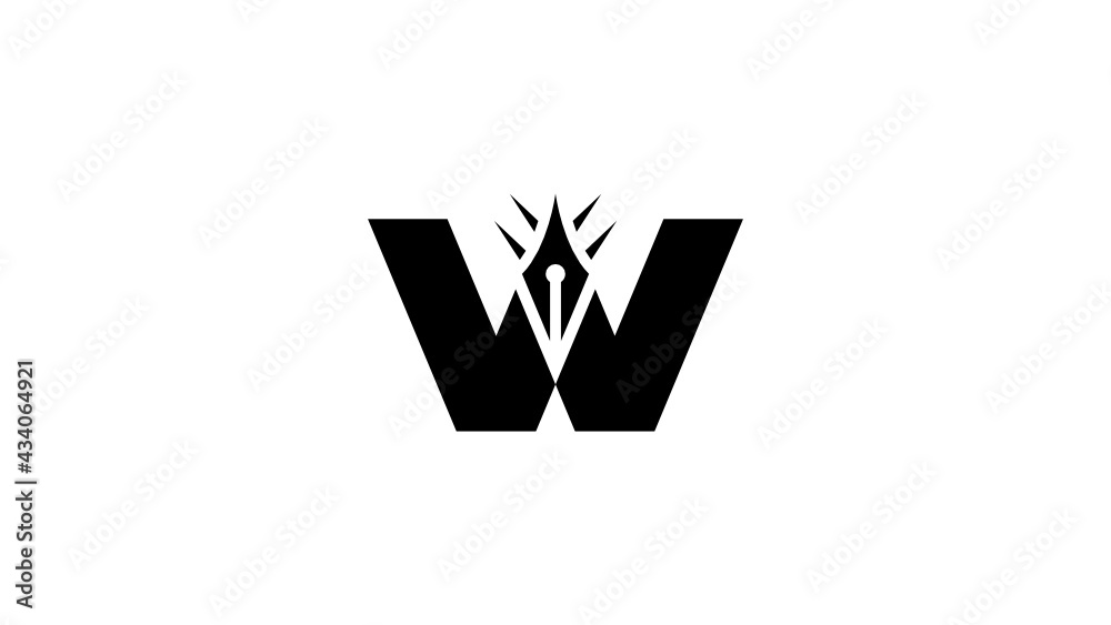 Creative, Unique and Modern W-initial Logo for Writers Creative, Unique and Modern W-initial Logo for Writers