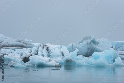 Melting floating icebergs in Jokulsarlon, Iceland © salajean