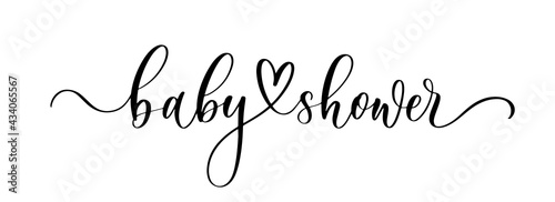 Baby Shower. Wavy elegant calligraphy spelling for decoration on holidays.