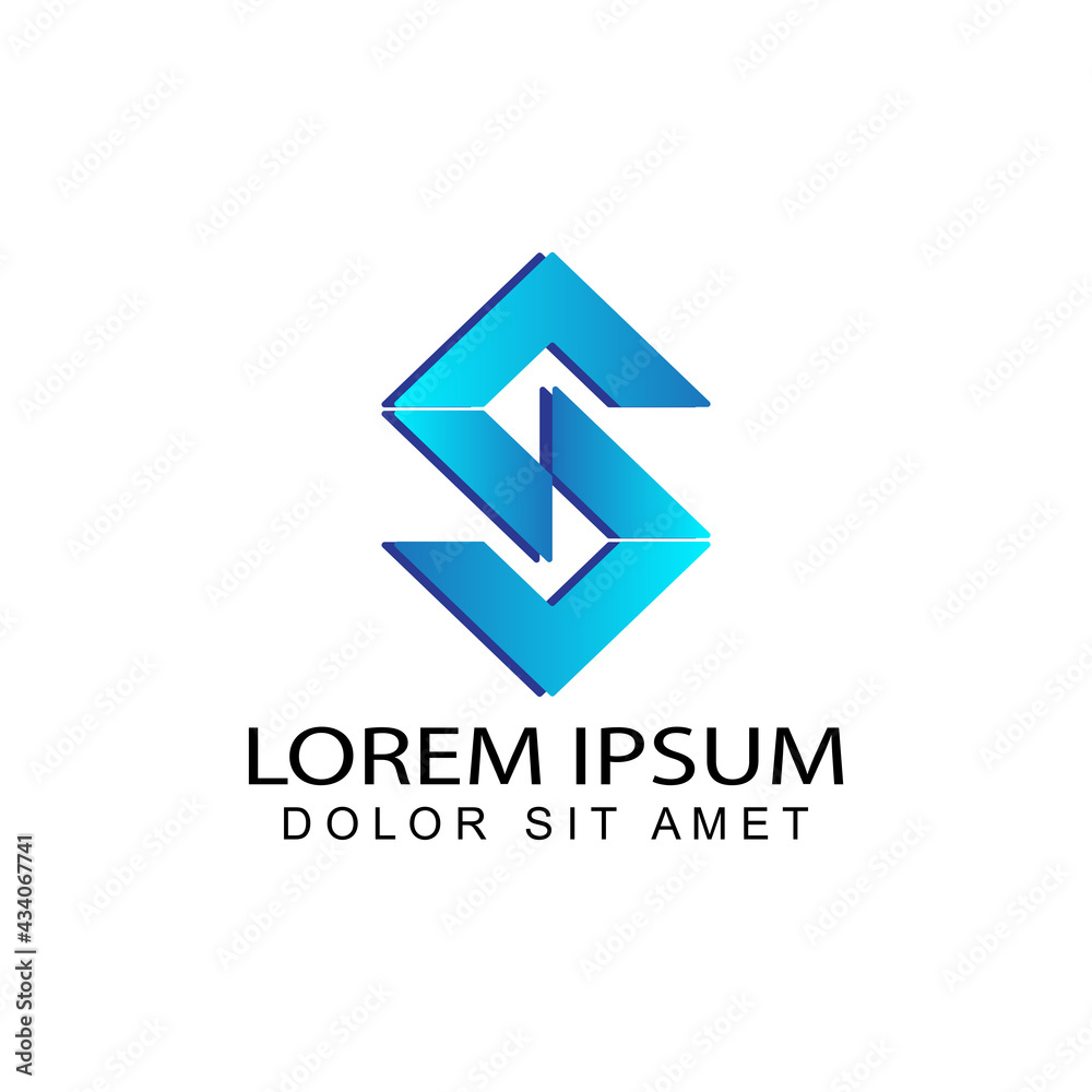 modern letter S initial logo design vector in isolated white background modern letter S initial logo design vector in isolated white background