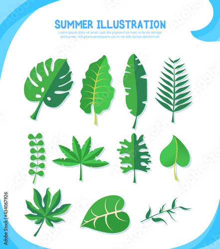 Cool Summer Related Object Illustration 
