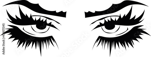 Black and white clip art eyes _ vector clip art 