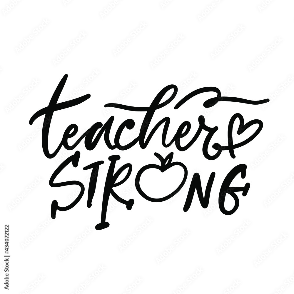 Teachers day. hand lettering quote for your design Teachers day. hand lettering quote for your design