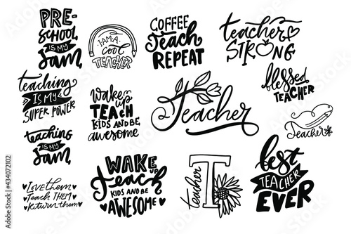 Teachers day. hand lettering quote for your design