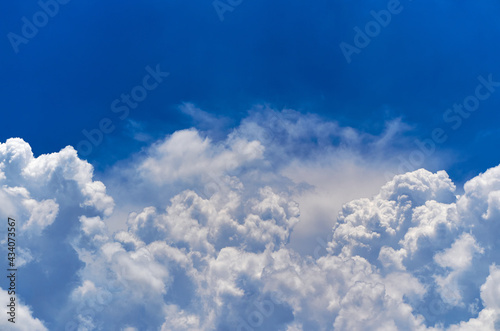 The background of blue sky with clouds