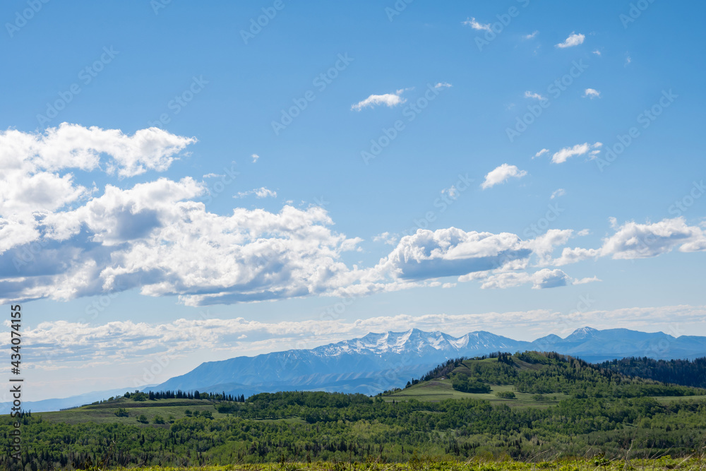 Fototapeta premium An overlooking landscape view near Mount Pleasant City, Utah