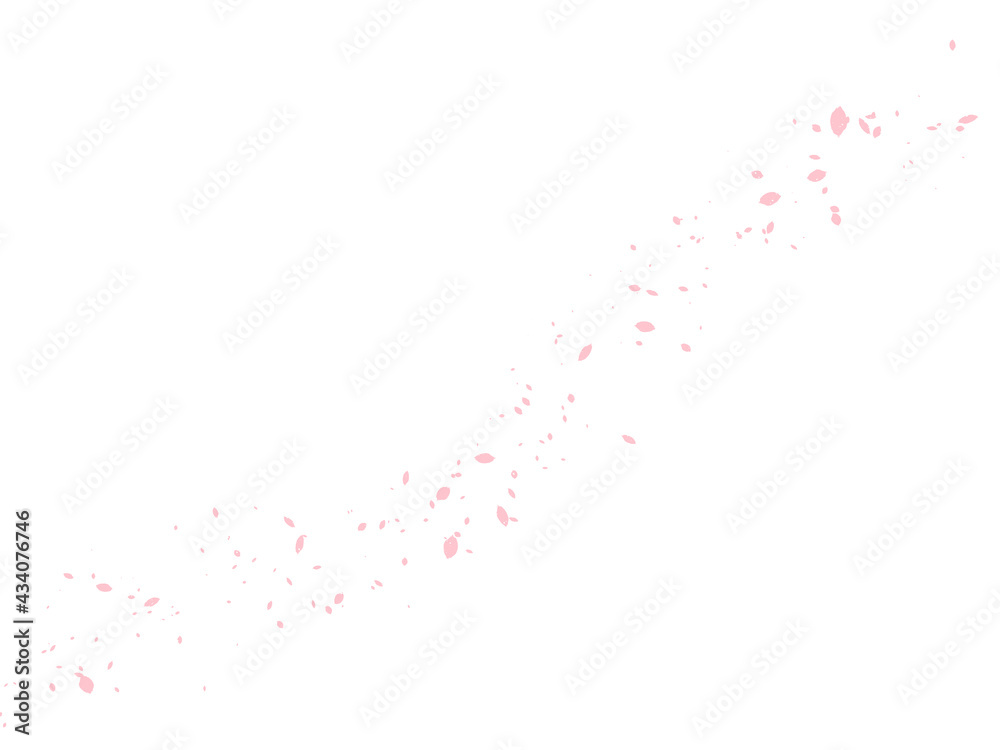 背景素材：和風・桜の花びらが入った水彩背景