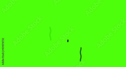 Steam or smell animation. The concept of evaporation while cooking or smelling something. Green screen. 4K
