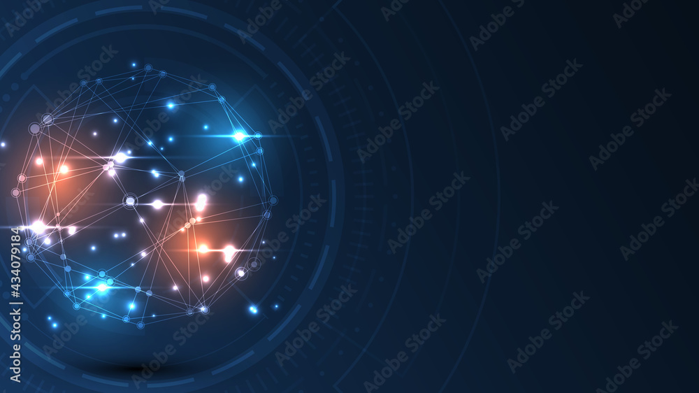 Global network connection World map abstract technology background global business innovation concept Global network connection World map abstract technology background global business innovation concept