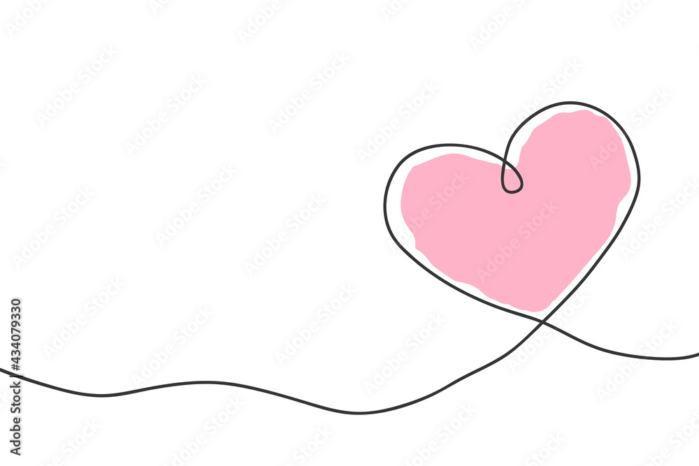 Heart line oneline. Outline shape heart continuous line drawing. Hand draw one single heart. Cute lineart design for love prints, celebration wedding. Fashion icon isolated on white background. Vector Heart line oneline. Outline shape heart continuous line drawing. Hand draw one single heart. Cute lineart design for love prints, celebration wedding. Fashion icon isolated on white background. Vector